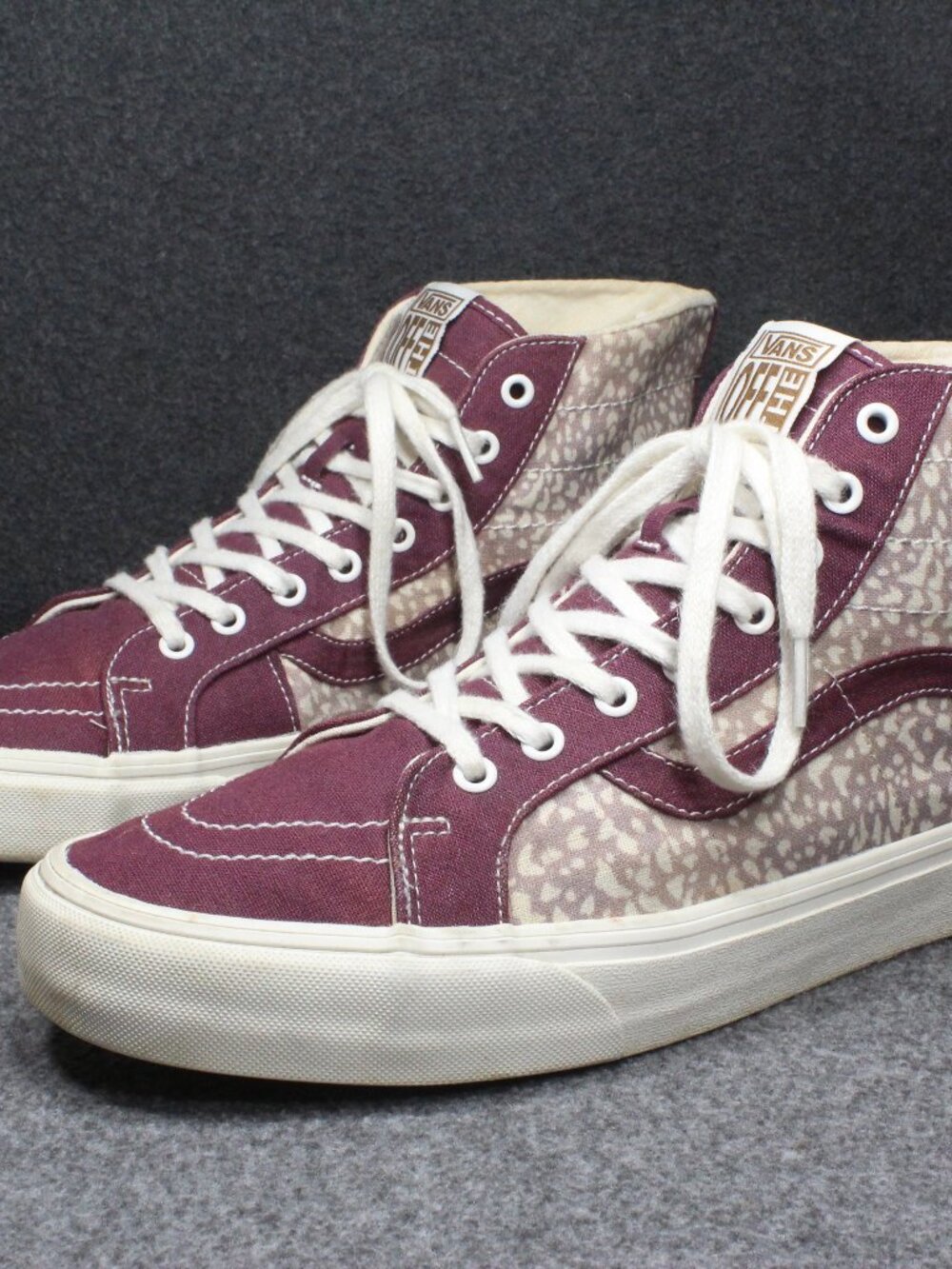 Vans Eco Theory Sk8-Hi 38 Decon White Purple High Top Sneakers Mens Size 11.5
